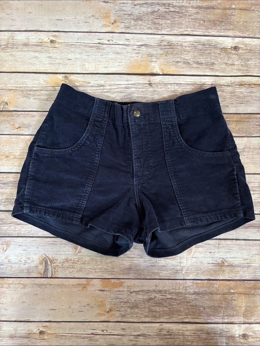 Navy Corduroy Shorts, 26